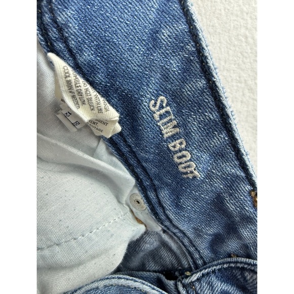 American Eagle Jeans Size 8 Xlong  Slim Boot Stretch Denim Light Wash - Picture 5 of 9